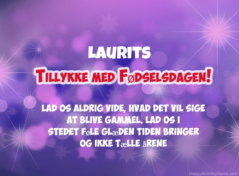 Smukke billeder til Laurits tillykke med fødselsdagen