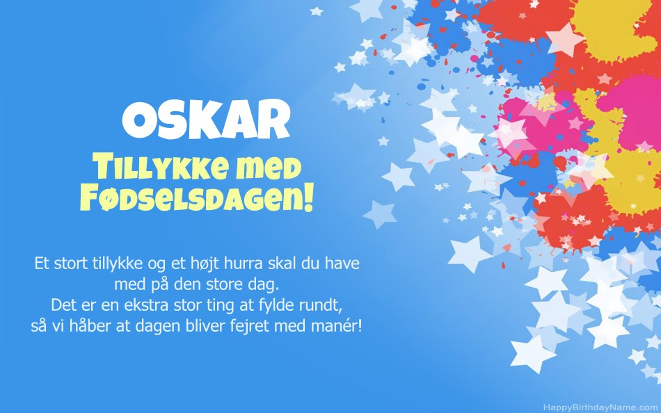 Tillykke med fødselsdagen til Oskars Tillykke med fødselsdagen til Oskars