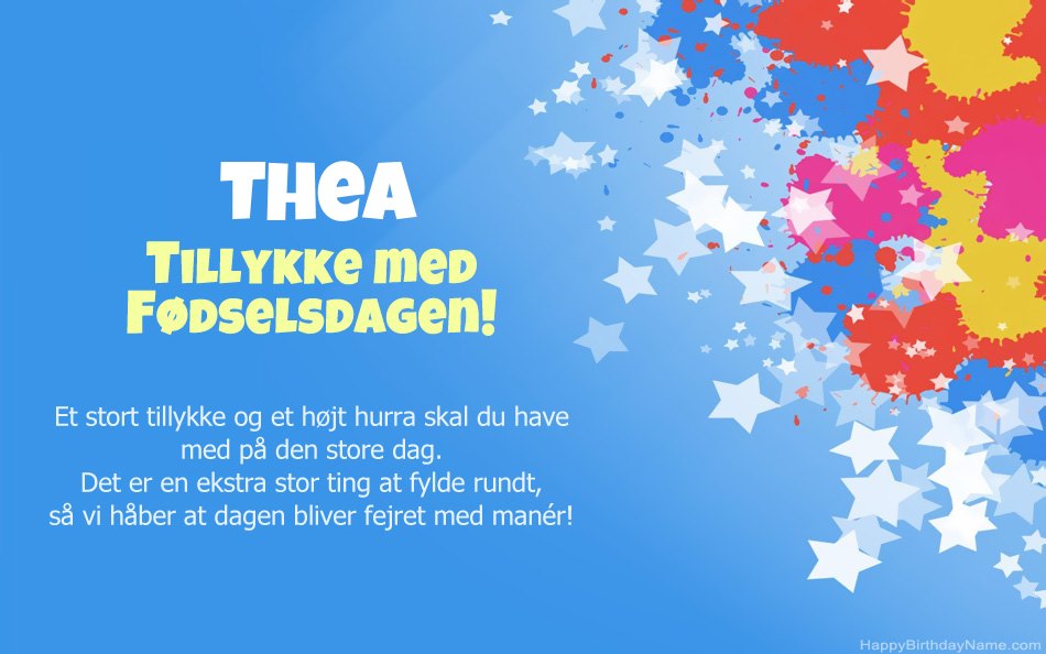 Tillykke med fødselsdagen til Theas Tillykke med fødselsdagen til Theas