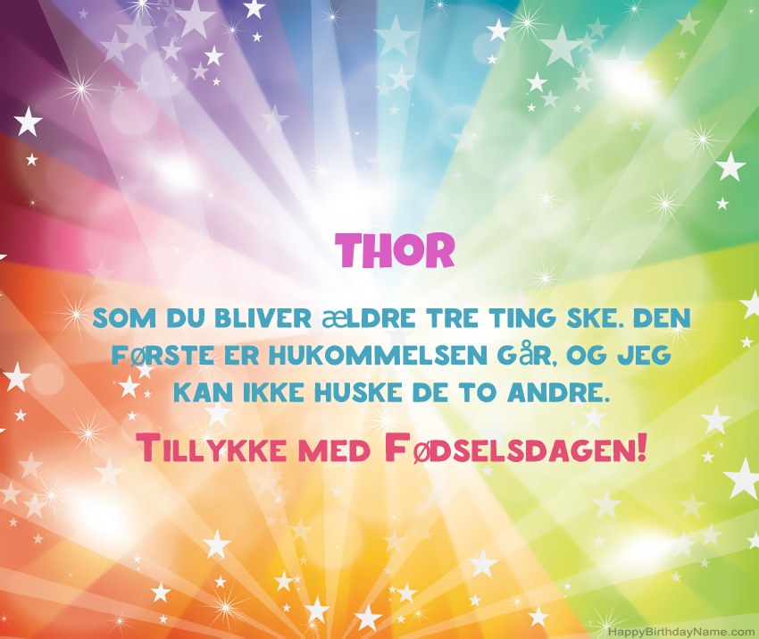 Smukke fødselsdagskort til Thor Smukke fødselsdagskort til Thor