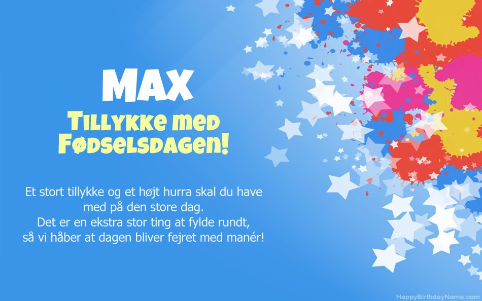 Tillykke med fødselsdagen til Maxs Tillykke med fødselsdagen til Maxs