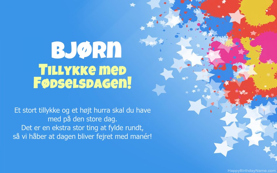 Tillykke med fødselsdagen til Bjørns Tillykke med fødselsdagen til Bjørns