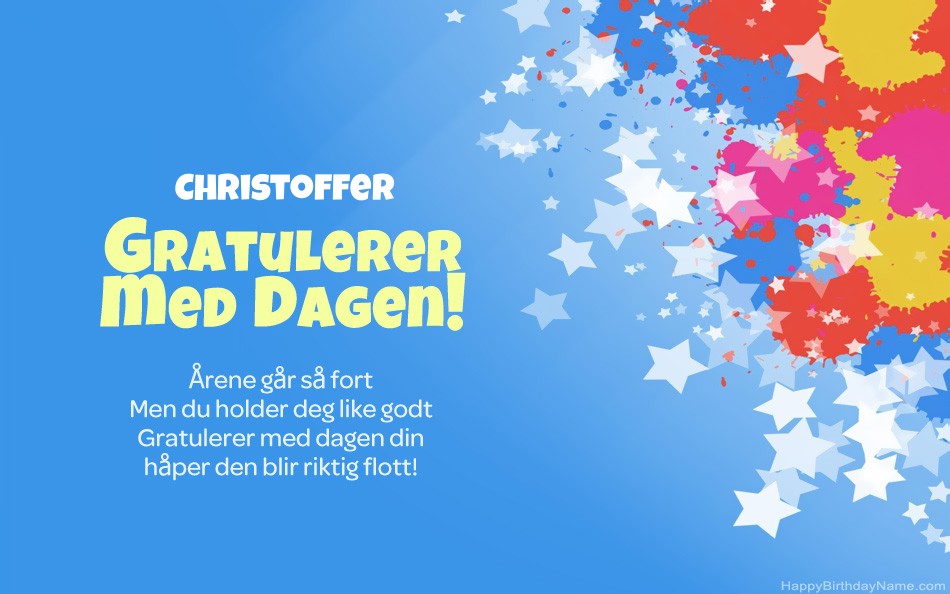 Gratulerer med Christoffer fødselsdag