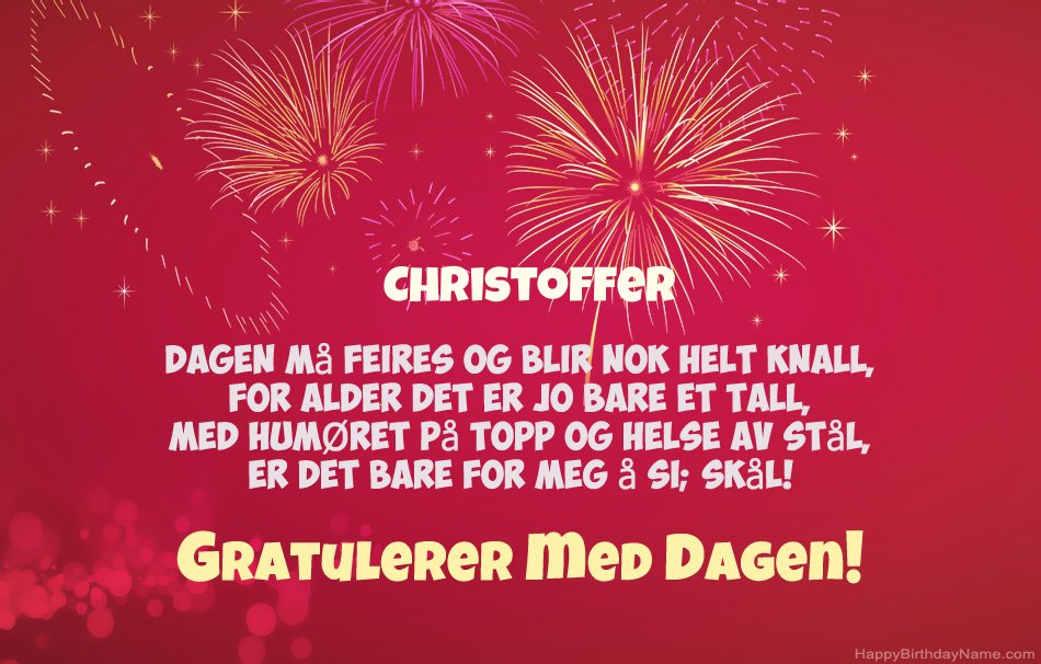 Vakre bilder for Gratulerer med Christoffer