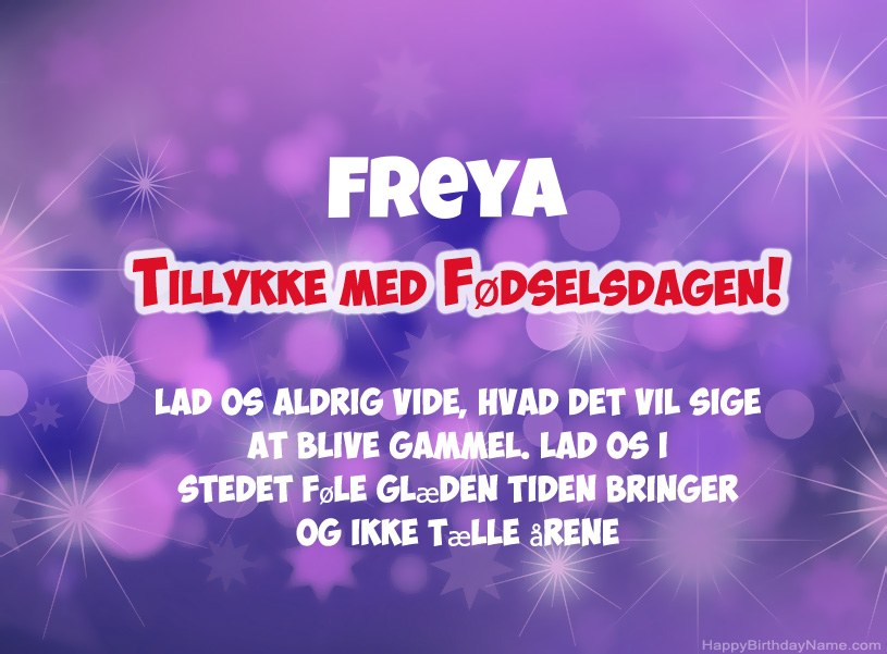 Smukke billeder til Freya tillykke med fødselsdagen