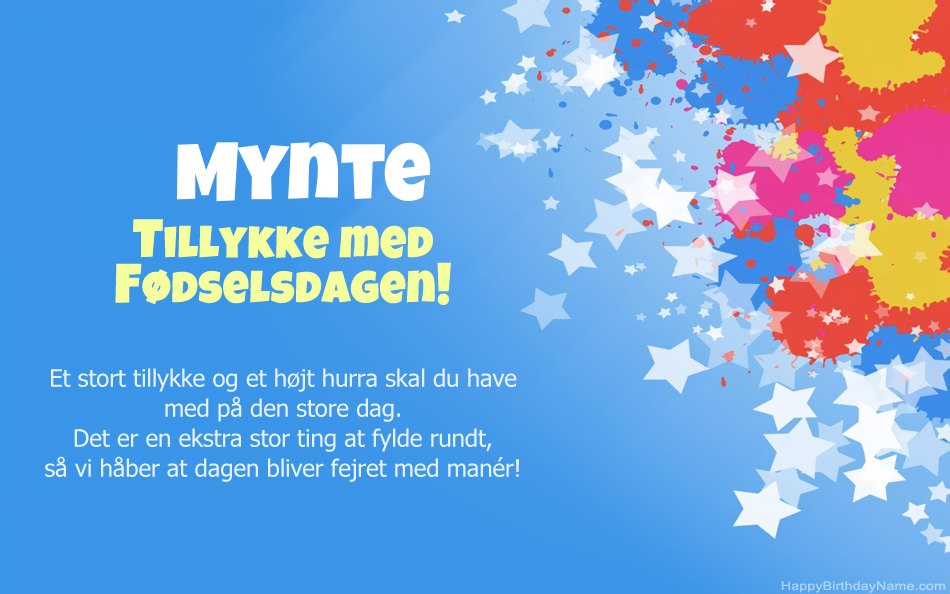Tillykke med fødselsdagen til Myntes Tillykke med fødselsdagen til Myntes