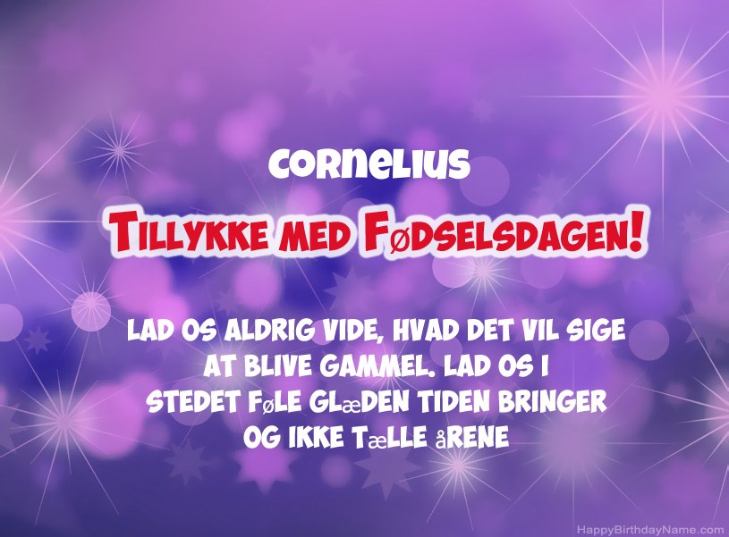 Smukke billeder til Cornelius tillykke med fødselsdagen