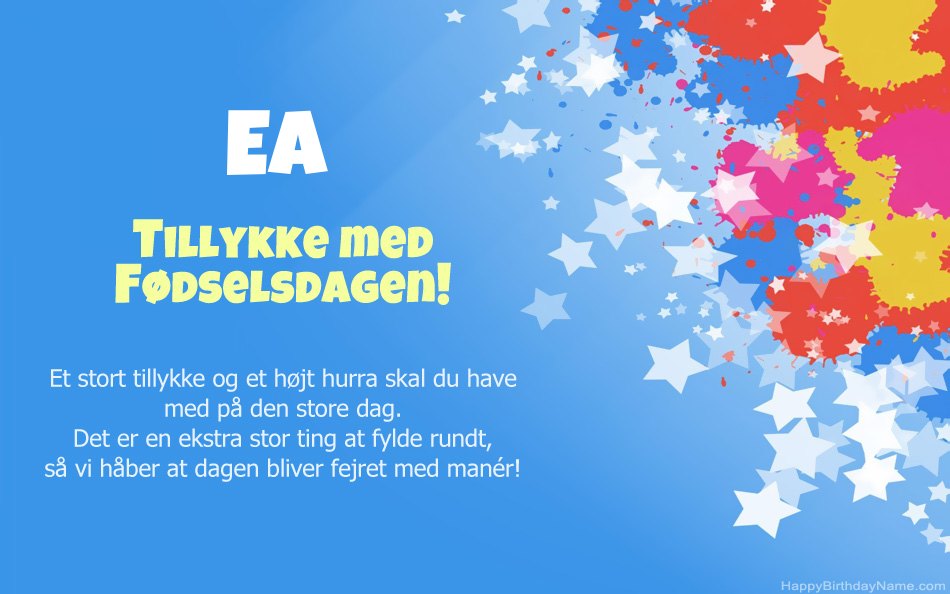 Tillykke med fødselsdagen til Eas Tillykke med fødselsdagen til Eas
