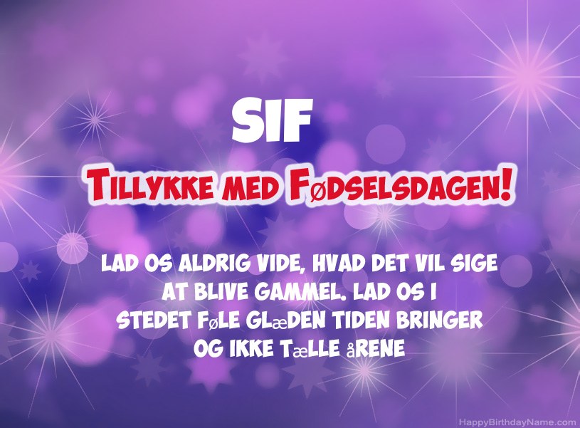 Smukke billeder til Sif tillykke med fødselsdagen