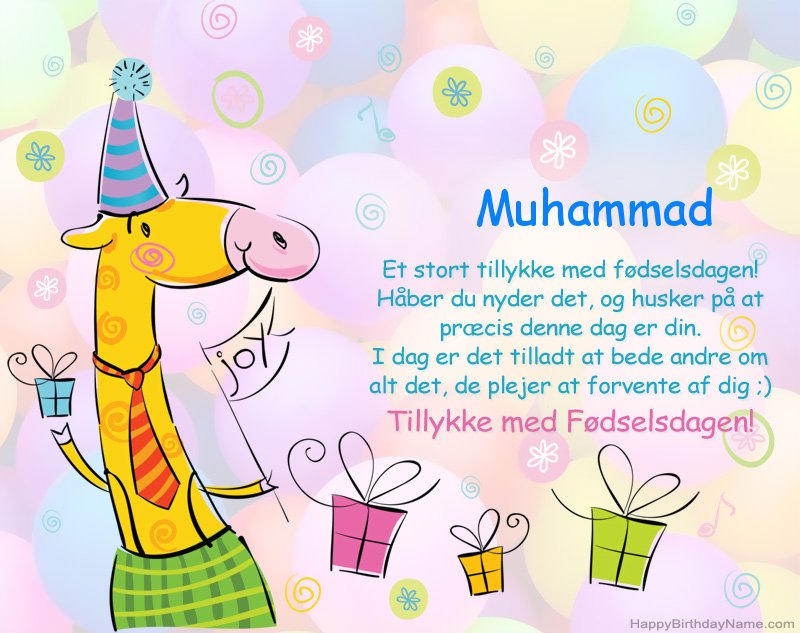 Børns lykønskning med tillykke med fødselsdagen til Muhammad
