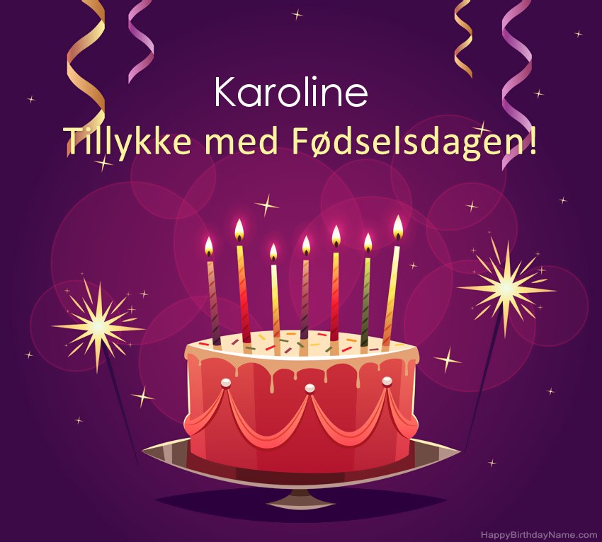 Sjove hilsener til Happy Birthday Karoline-billeder