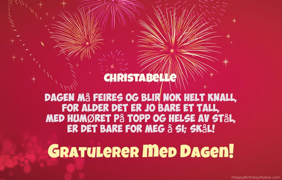 Vakre bilder for Gratulerer med Christabelle