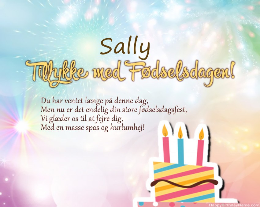 Tillykke med fødselsdagen Sally i vers Tillykke med fødselsdagen Sally i vers