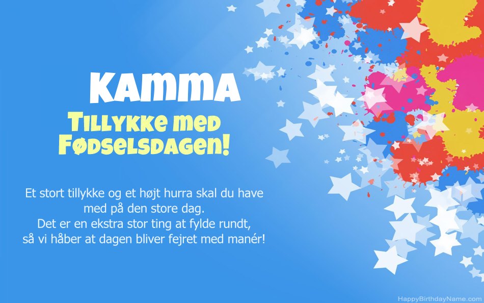 Tillykke med fødselsdagen til Kammas Tillykke med fødselsdagen til Kammas