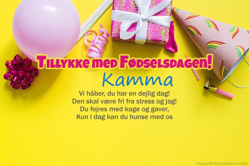 Tillykke med fødselsdagen Kamma i prosa