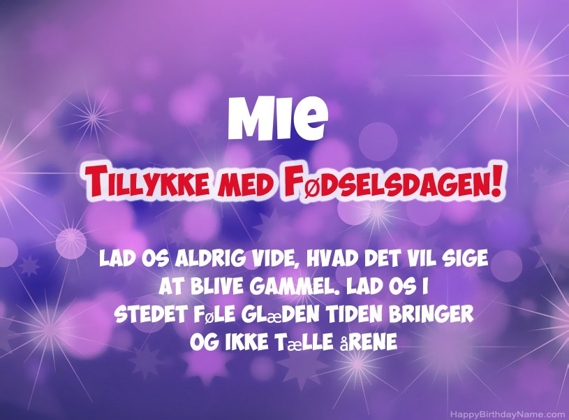 Smukke billeder til Mie tillykke med fødselsdagen