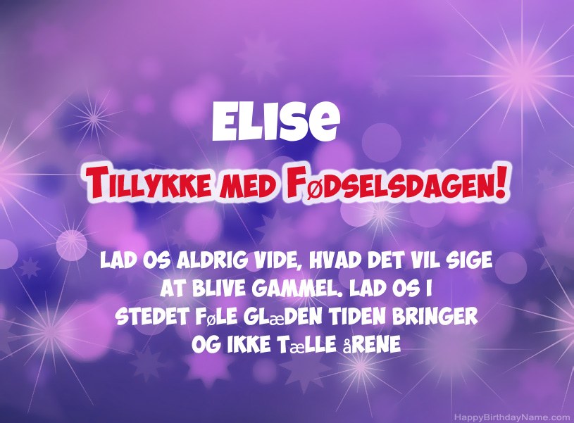 Smukke billeder til Elise tillykke med fødselsdagen Smukke billeder til Elise tillykke med fødselsdagen