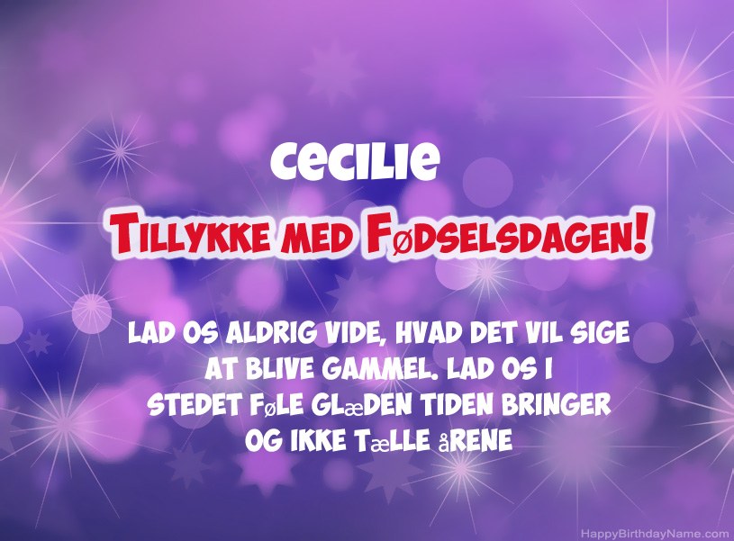 Smukke billeder til Cecilie tillykke med fødselsdagen Smukke billeder til Cecilie tillykke med fødselsdagen