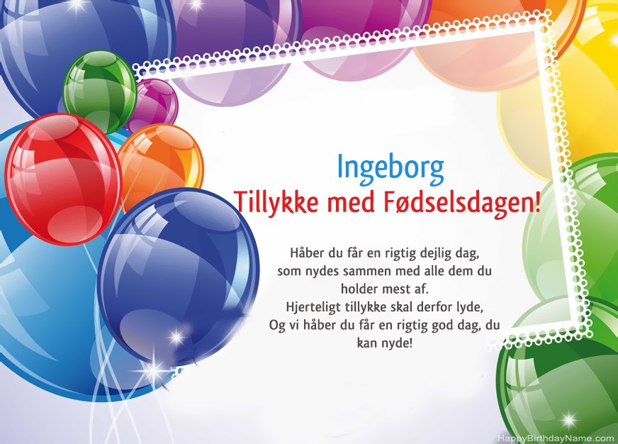 Tillykke med fødselsdagen Ingeborg!
