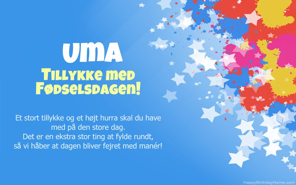 Tillykke med fødselsdagen til Umas