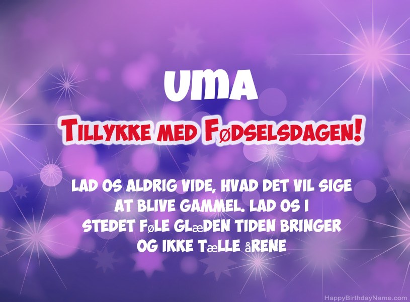 Smukke billeder til Uma tillykke med fødselsdagen