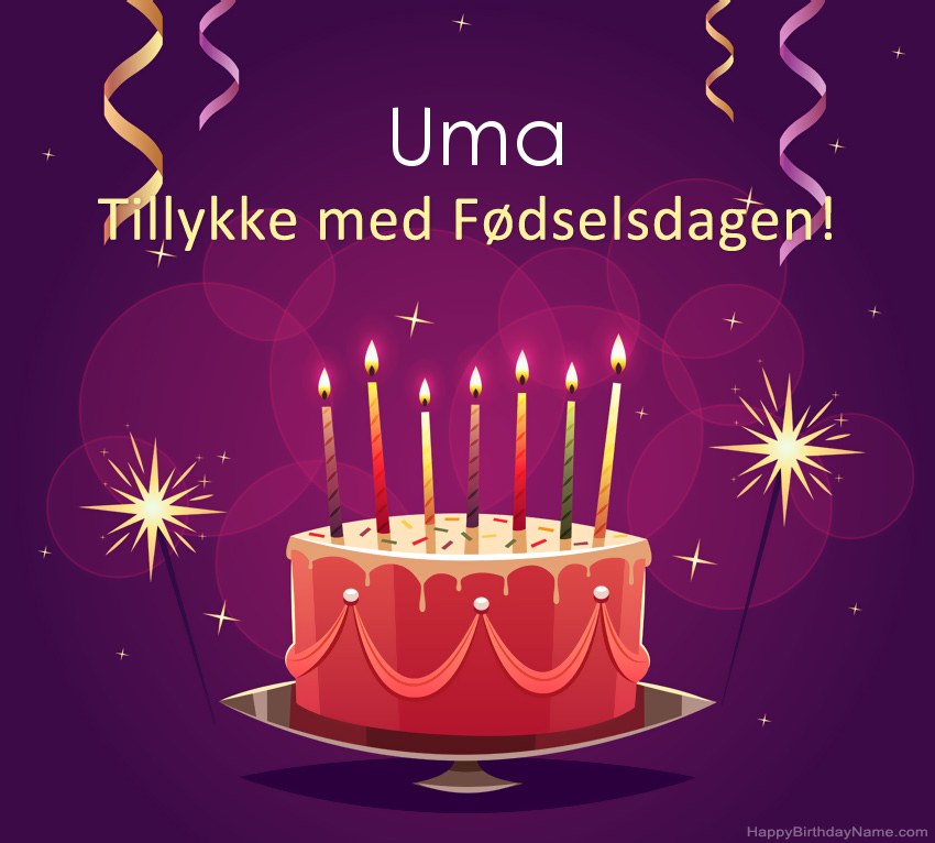 Sjove hilsener til Happy Birthday Uma-billeder