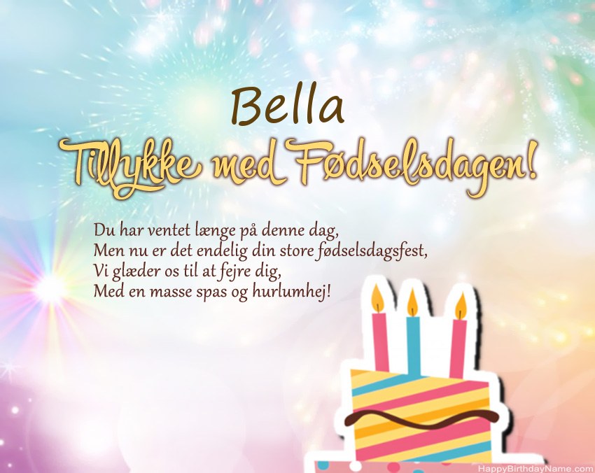 Tillykke med fødselsdagen Bella i vers