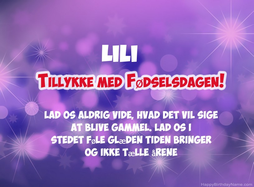 Smukke billeder til Lili tillykke med fødselsdagen
