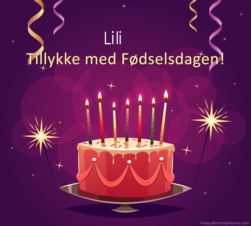 Sjove hilsener til Happy Birthday Lili-billeder