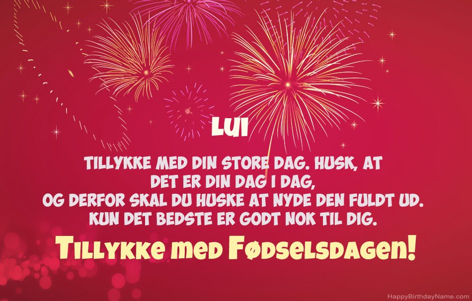 Tillykke med fødselsdagen Lui, smukke digte Tillykke med fødselsdagen Lui, smukke digte
