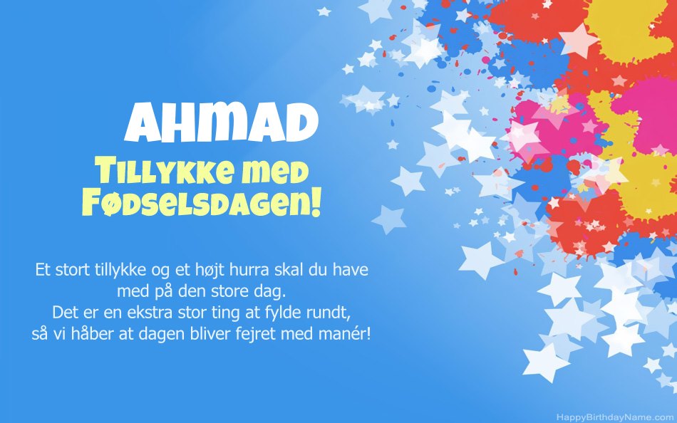 Tillykke med fødselsdagen til Ahmads Tillykke med fødselsdagen til Ahmads