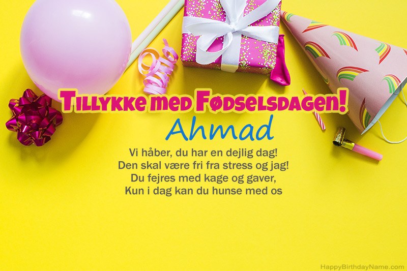 Tillykke med fødselsdagen Ahmad i prosa Tillykke med fødselsdagen Ahmad i prosa