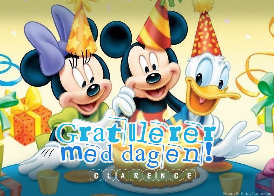 Bursdagshilsen for barns til Clarence