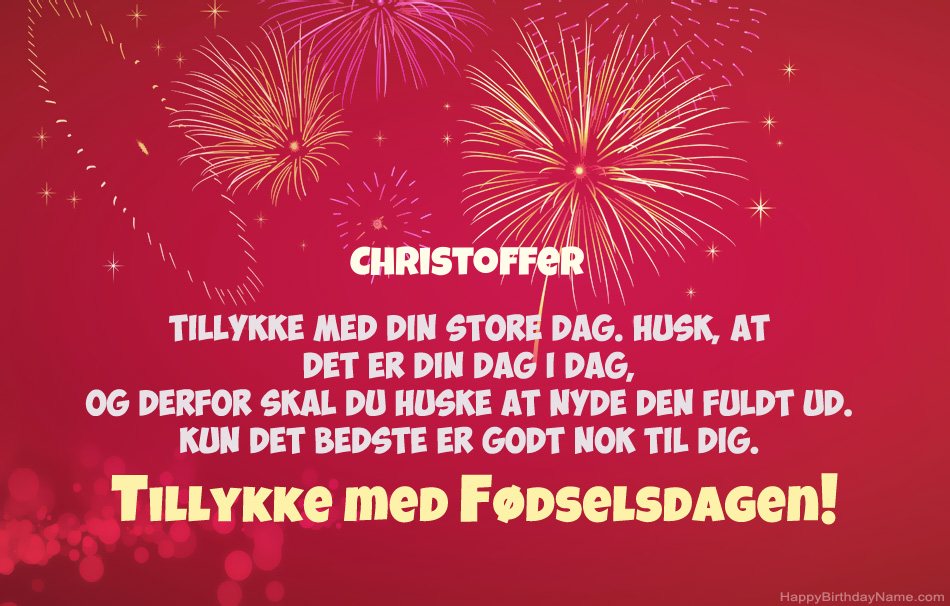Tillykke med fødselsdagen Christoffer, smukke digte Tillykke med fødselsdagen Christoffer, smukke digte