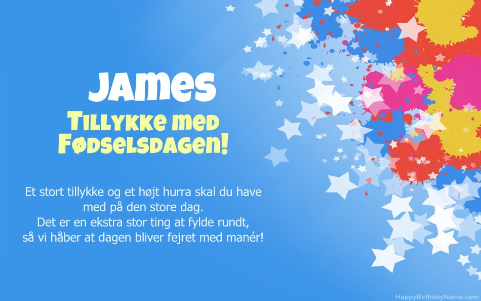 Tillykke med fødselsdagen til Jamess