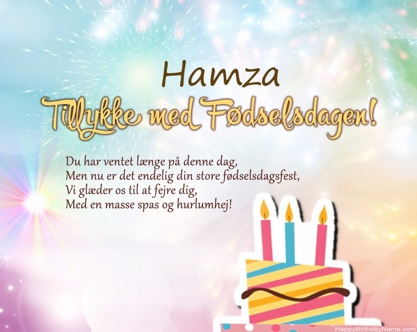 Tillykke med fødselsdagen Hamza i vers Tillykke med fødselsdagen Hamza i vers