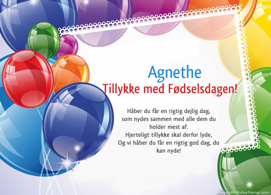 Tillykke med fødselsdagen Agnethe! Tillykke med fødselsdagen Agnethe!