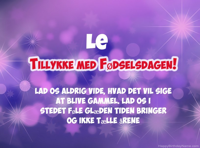 Smukke billeder til Le tillykke med fødselsdagen
