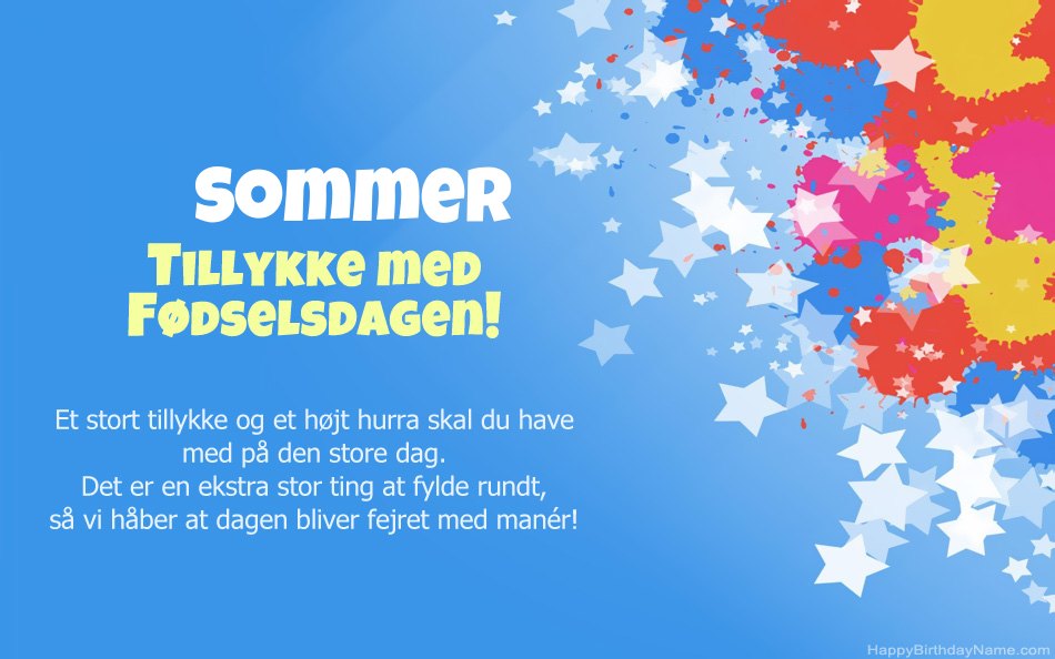 Tillykke med fødselsdagen til Sommers