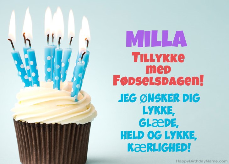 Tillykke med heldens fødselsdag til Milla Tillykke med heldens fødselsdag til Milla
