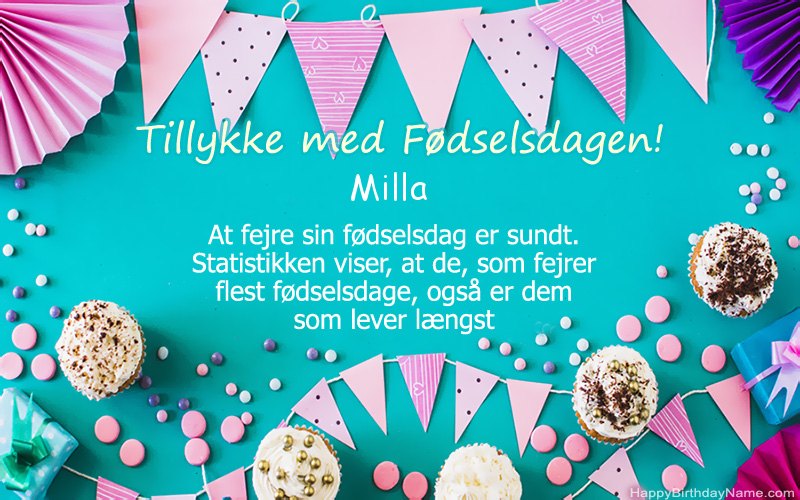Tillykke med fødselsdagen Milla, smukke billeder Tillykke med fødselsdagen Milla, smukke billeder