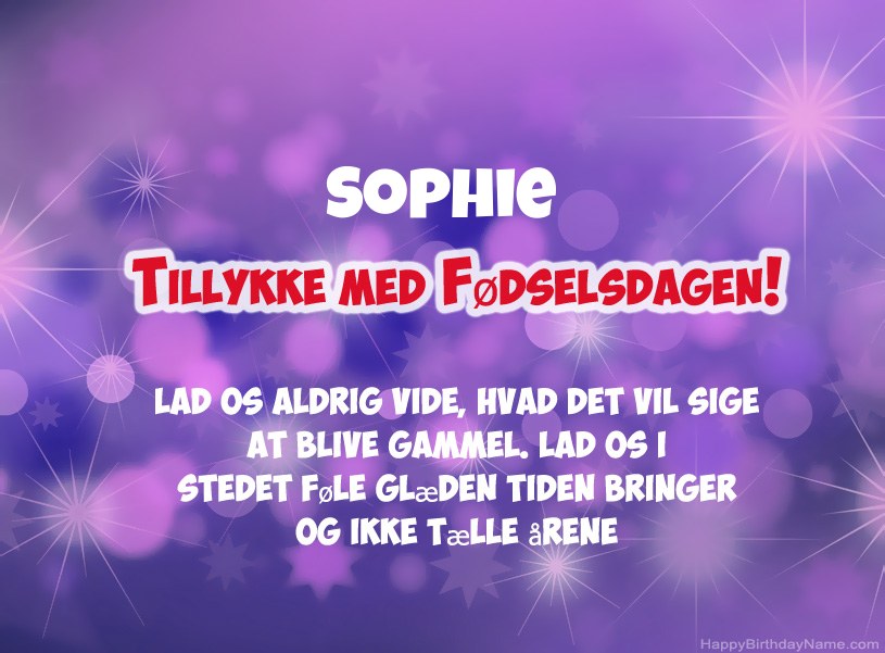 Smukke billeder til Sophie tillykke med fødselsdagen