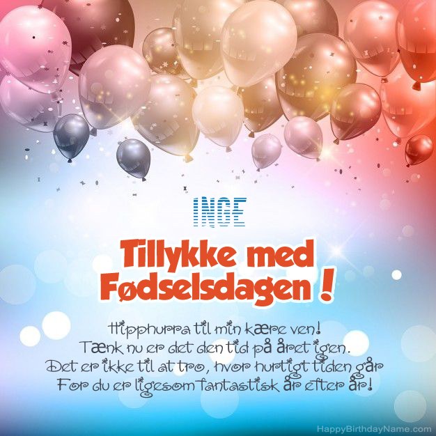 Digte til fødselsdag til Inge