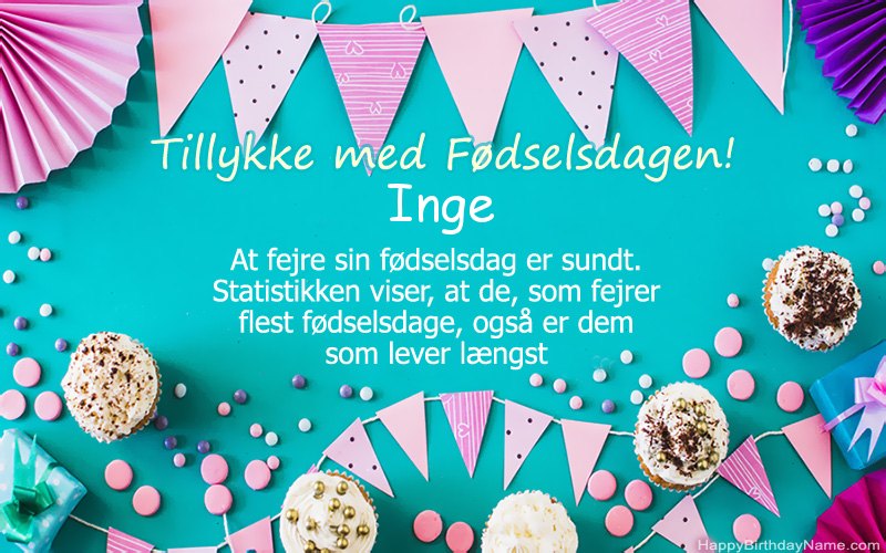 Tillykke med fødselsdagen Inge, smukke billeder