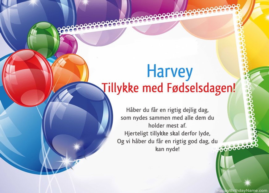 Tillykke med fødselsdagen Harvey!