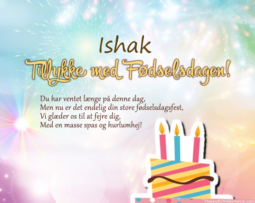 Tillykke med fødselsdagen Ishak i vers