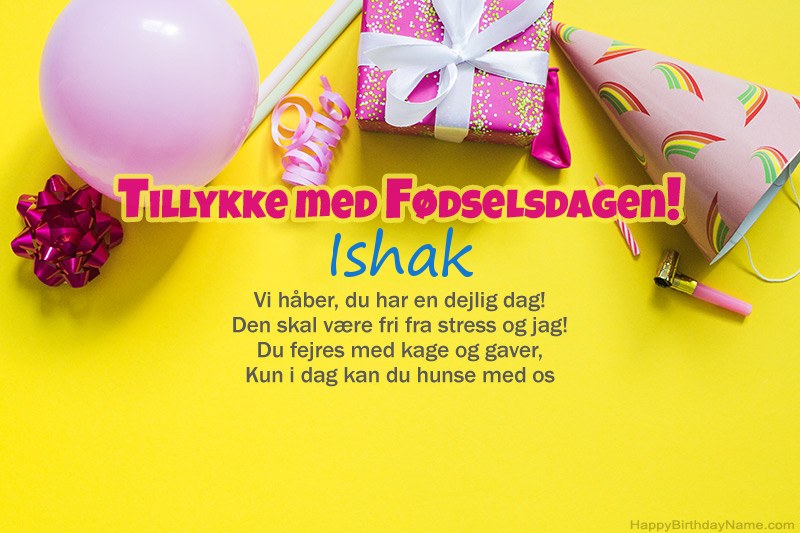 Tillykke med fødselsdagen Ishak i prosa