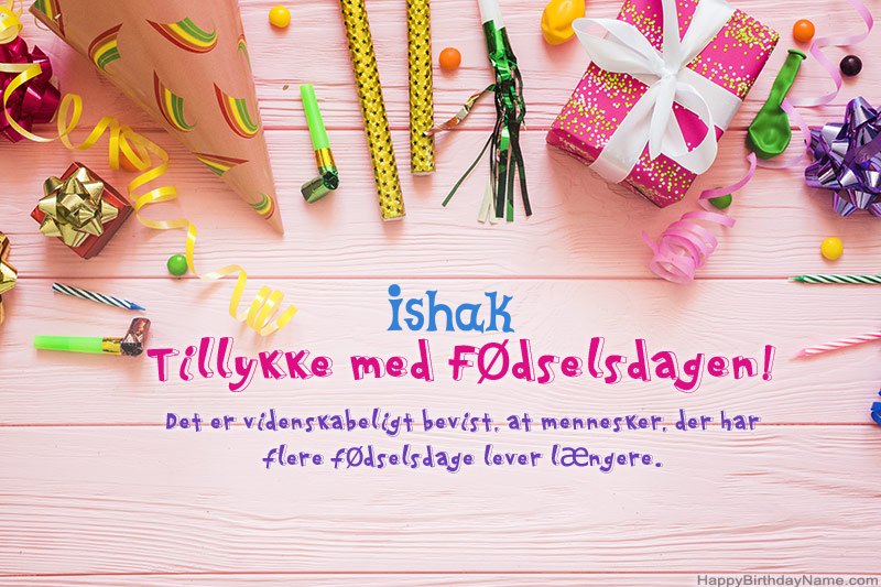 Download gratulerer med fødselsdagen Ishak gratis