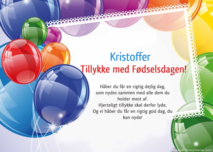 Tillykke med fødselsdagen Kristoffer!
