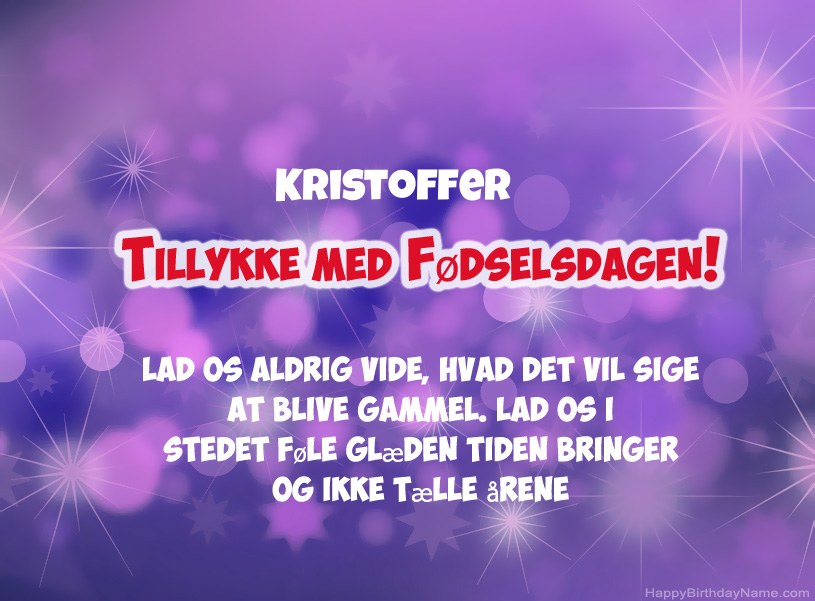 Smukke billeder til Kristoffer tillykke med fødselsdagen
